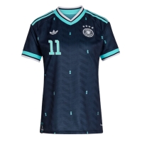 Camiseta Alemania Nick Woltemade #11 Segunda Equipación Replica Mundial 2026 para mujer mangas cortas